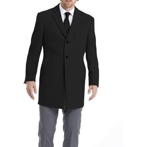 Calvin Klein Prosper Wool-Blend Slim Fit Overcoat Size 44L